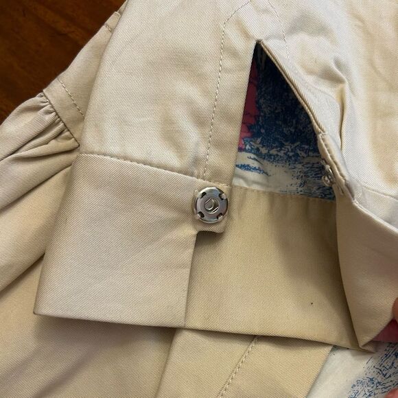 Anthropologie Manoush Women's Cream Light Tan Cropped Blazer Trench Size Small - Picture 6 of 10